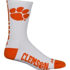 Clemson Coolmax Crew Socks White